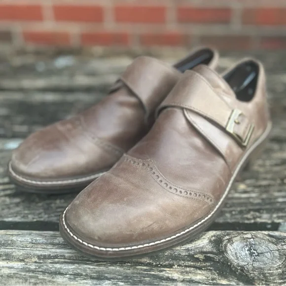 NAOT EVIDENCE VINTAGE FOG LIGHT BROWN LEATHER SLIP RESISTANT SHOES 40/ 7.5